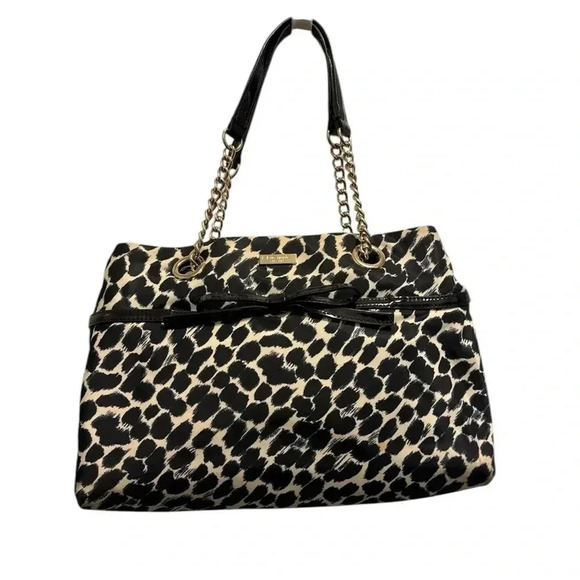 Kate Spade Animal Print gold chain purse Cheetah Large. In great conditions - Picture 1 of 11